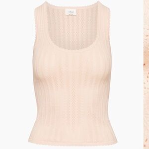 ✨ Wilfred / Aritzia Watson Top Pointelle-knit scoopneck top✨